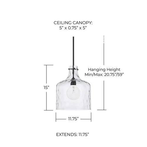 Capital Lighting 325717 1 Light 15" Tall Pendant - Picture 3 of 12