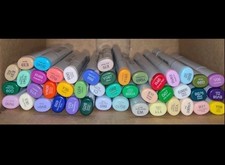 Lot of 45 Copic Double Ended Sketch Art Markers Assorted Colors Twin Tip NEW