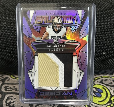 2024 Panini Obsidian Three Color Rookie Eruption Patch Jaylan Ford | 20/49
