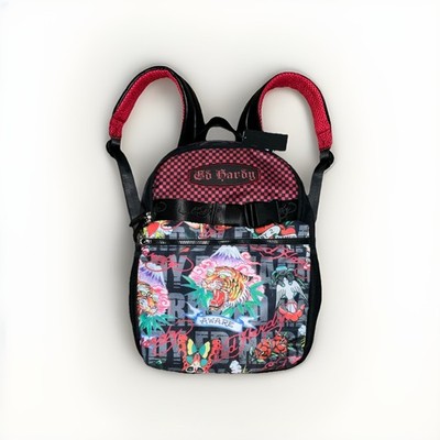 ED HARDY ICONIC TATTOOS Screaming Tiger Skate Backpack Skull  display picture 1