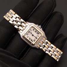 Panthere de Cartier Small Three-Row Watch 18K Gold & Steel 66921