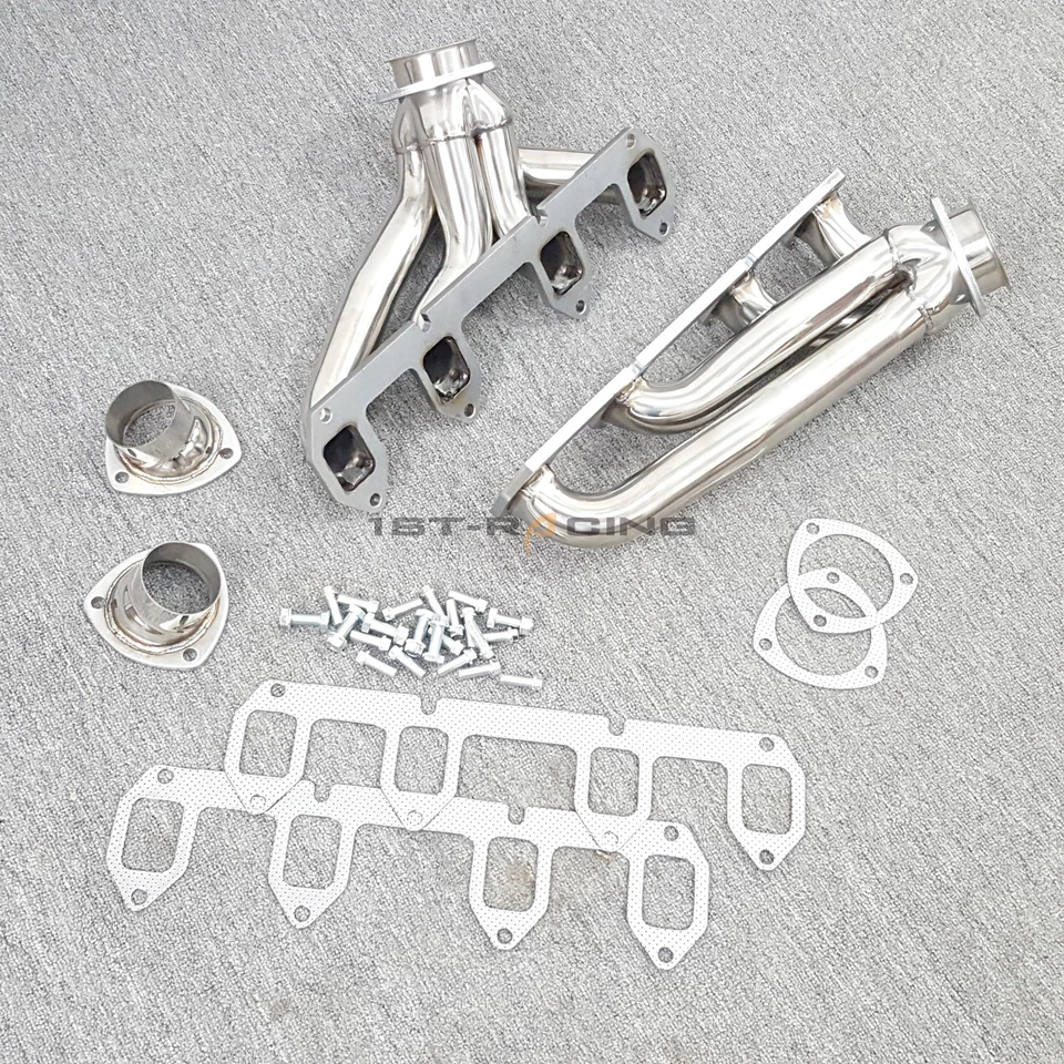 Cabezales de escape Shorty para 1968-1974 Big Block Ford 361 390 406 5,9 L 6,4 L 6,6 L Foto 2 de 4