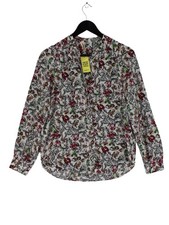 L'agence Women's Blouse M Multi Floral 100% Other Long Sleeve V-Neck Basic