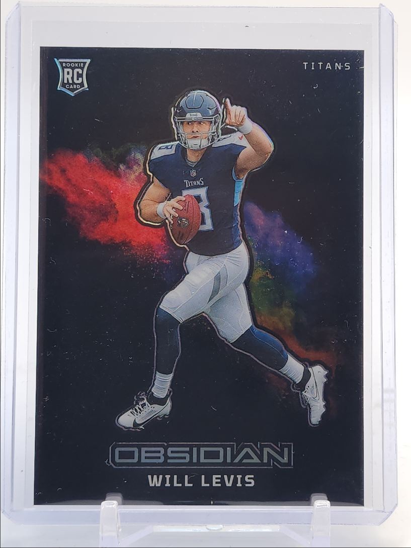 WILL LEVIS 2023 OBSIDIAN ROOKIE BLACK COLOR BLAST CASE HIT SSP RC Q4140