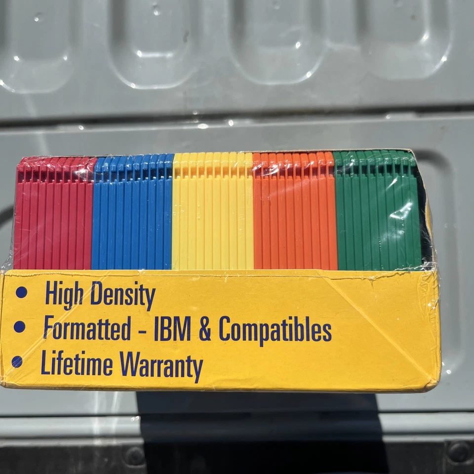 NOS 100 Pack Memorex Color Diskettes Disks High Density IBM Colorful 1999 - Image 4 of 4