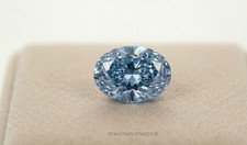 4x6 mm Blue Oval Lab Diamond VVS  Brilliant Cut  Loose Gem