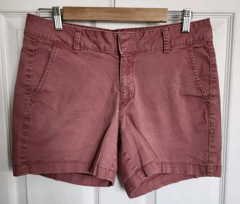 Pantalones Cortos Sonoma Goods For Life TALLA 8 Coral Rosa Chino Para Mujer Informales Caqui Foto 3 de 4