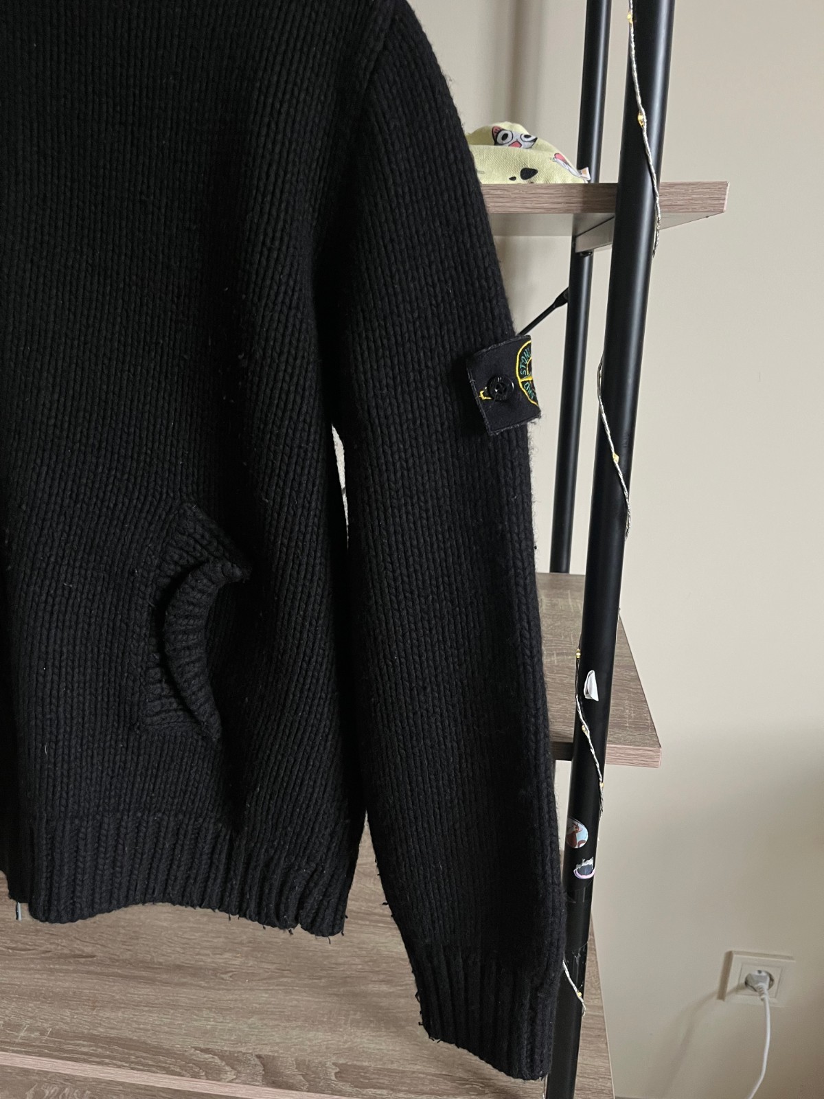 Vintage Stone Island Jacket 2000s  Knit Zip Jumper Jacket Black Mens size image 4