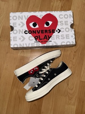 Converse Chuck 70 CDG Comme Des Garcons Play Black Heart Logo Sneakers Men's 5.5