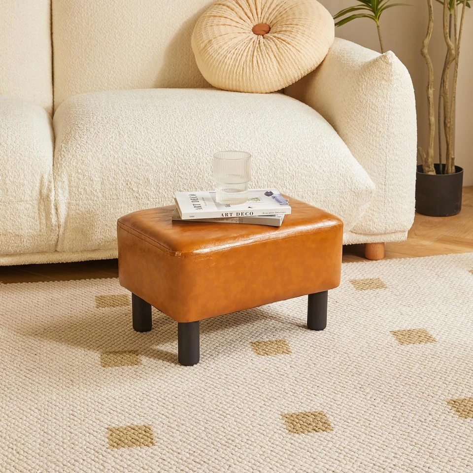 Hölzerner Sitzhocker Rechteckiger, Sitzhocker, Fußablage, Pouf Sitzpuff, Fuss... - Bild 4 von 4