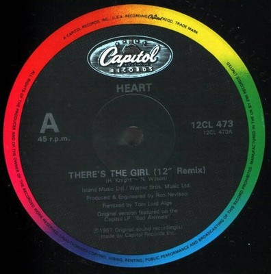 Heart There's The Girl 12' Remix Vinyl 12 Id1142z for sale online