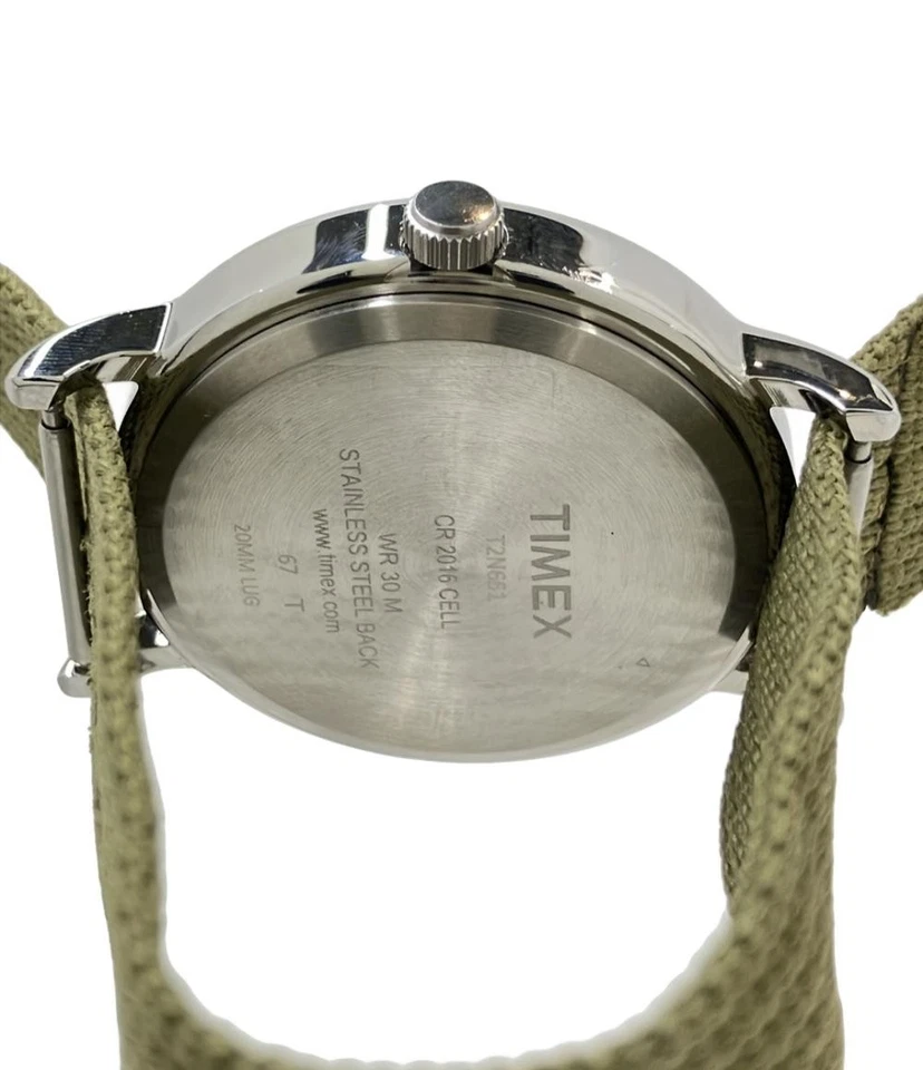 TIMEX T2N651 Marfil Dial Silver Case Cuarzo Analógico 40mm Reloj para Hombres - Imagen 4 de 4