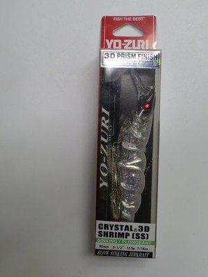 Yo-Zuri Crystal 3D Slow Sinking Shrimp F988-LSAC HOV 3 1/2''  Holographic Ghost 