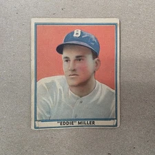 1941 PLAYBALL BASEBALL #1 EDWARD ROBERT MILLER BOSTON BEES MLB