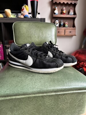 Size 8.5 - Nike Cortez Basic Nylon Black White