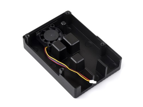 Waveshare Aluminum Stripe Grooved Case For Raspberry Pi 5, Built-In Cooling Fan - Afbeelding 4 van 13