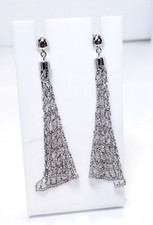 Sterling Silver 3D Bead Chain Dangle Earrings - 6 Grams