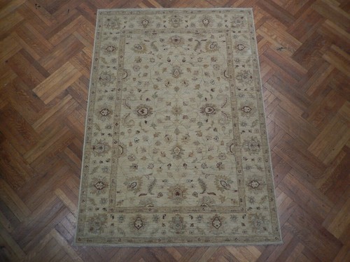 6x8 Oushak Oriental Fine Quality Chobi Peshawar Antiqued Beige Rug