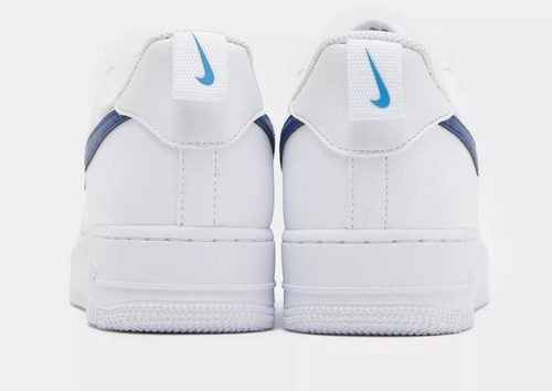 Scarpe da ginnastica Nike Air Force 1 '07 bianche/blu royal - TUTTE LE TAGLIE - nuove - 100% originali - rare - Foto 4 di 8