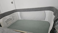 Mika Micky Bedside Sleeper Portable Crib Bassinet  Sheet Bundle- Charcoal Grey