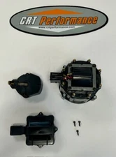 BLACK HEI Distributor Cap, Coil Cover & Rotor Kit and 65,000 Volt Coil GM-CHEVY