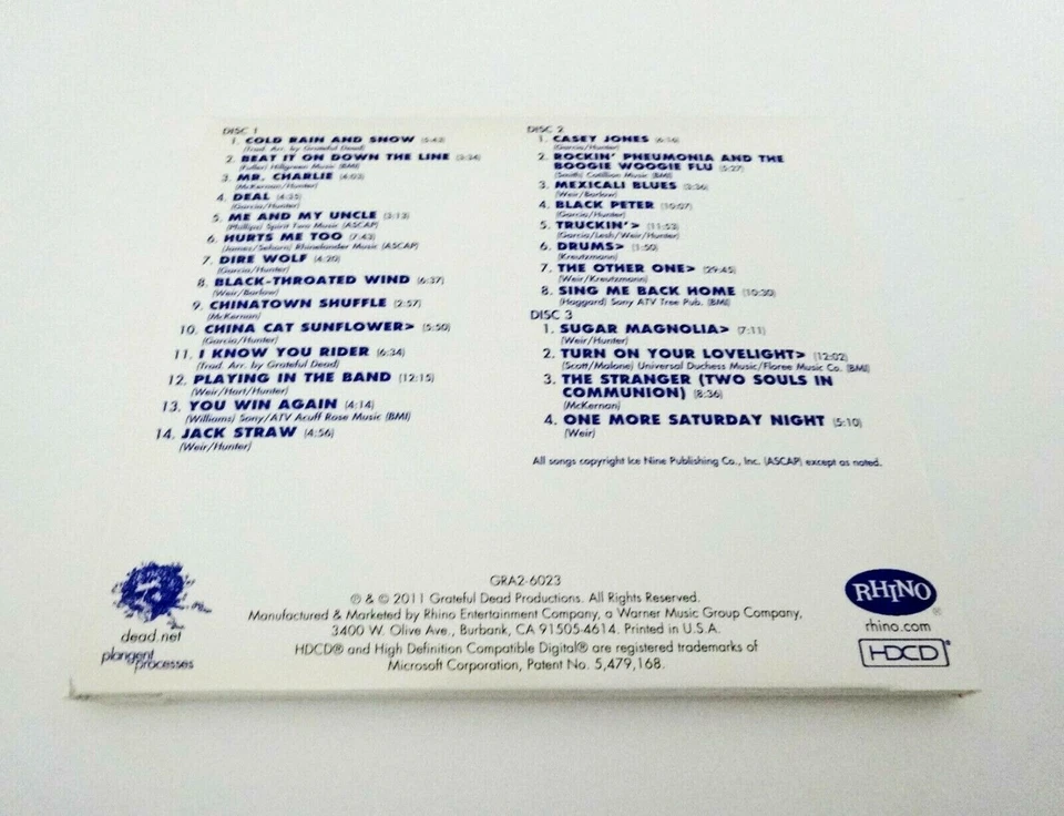 Grateful Dead Europe '72 Lyceum Theatre London England 5/24/1972 5/24/72 UK 3 CD - Image 2 of 4