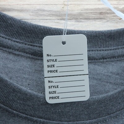 1000 Clothing Tags Price Sale Strung 1 ¾ x 2 ⅞” Two Part White Cotton ...