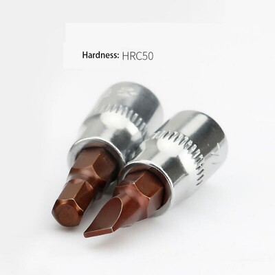 Hex Torx Phillips Slotted Pozi Bit Socket or Set 1/4'' Drive Ratchet Wrench Cr-V