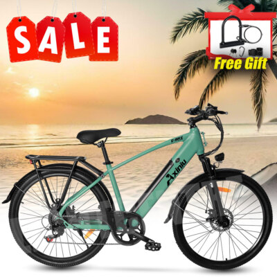 Green E-Bike 26'' Electric Bike 750W City Bicycle Commuter Ebike for Adults
