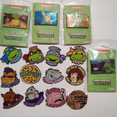 Teenage Mutant Ninja Turtles Enamel Pins Lot of 16 Official TMNT