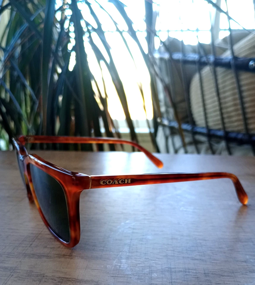 Gafas de sol Coach HC8385U CL910 577482 marrón caramelo tortuga/verde 54 mm $264 nuevas con etiquetas Foto 4 de 4