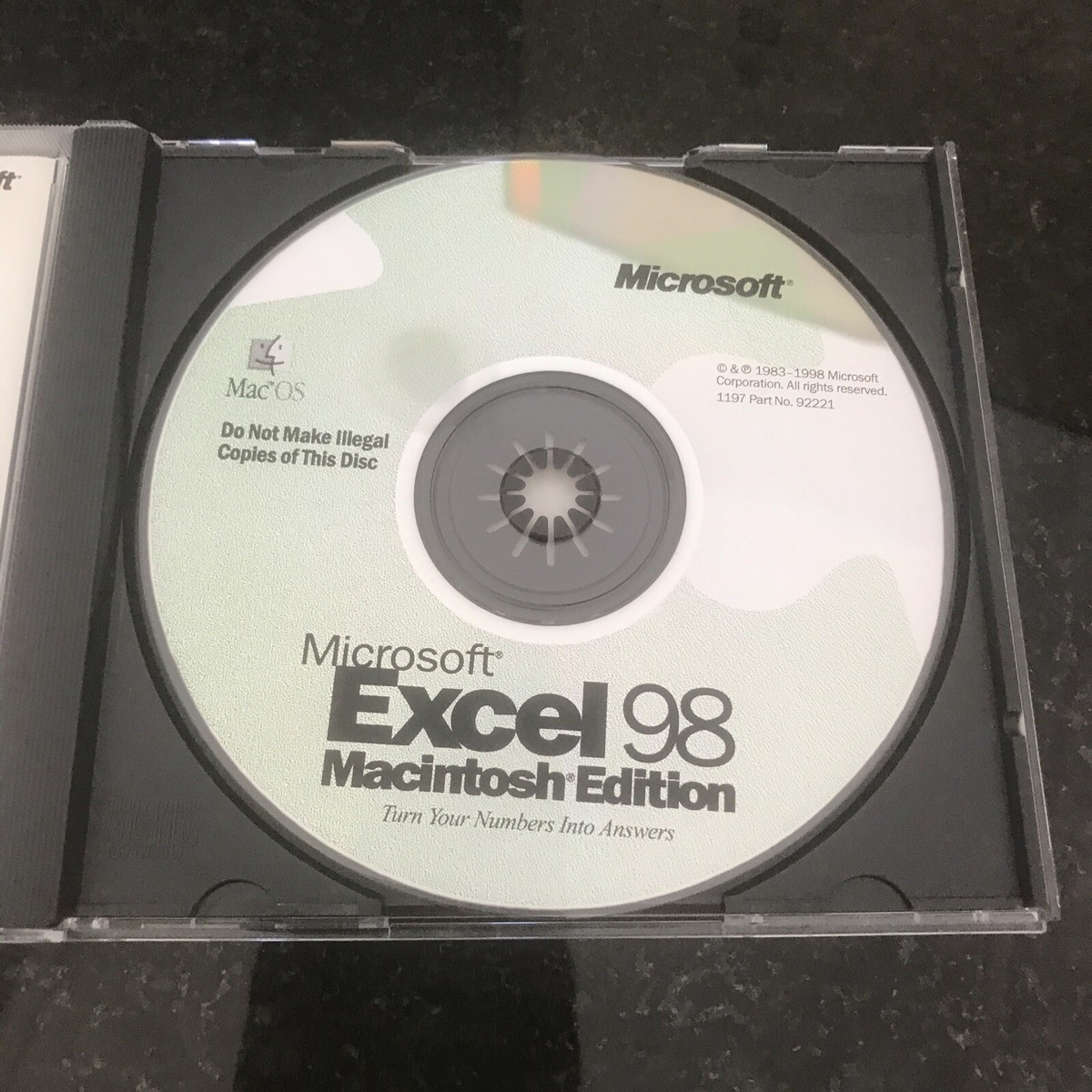 Microsoft Excel 98 Macintosh Edition CD | eBay
