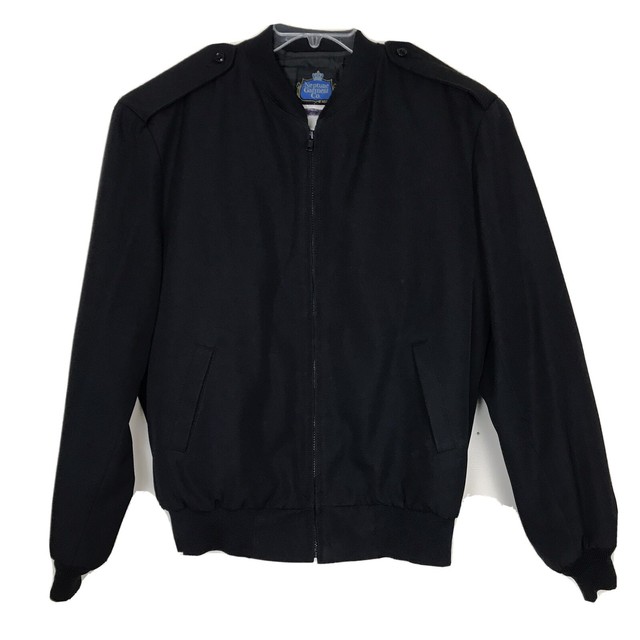 Neptune Garment Co Jacket Poly Wool Black With Liner 44 L Black Bomber