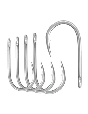 BLUEWING 5pcs Big Game Hooks Cutting Point High Carbon Steel Fish Hook US Seller
