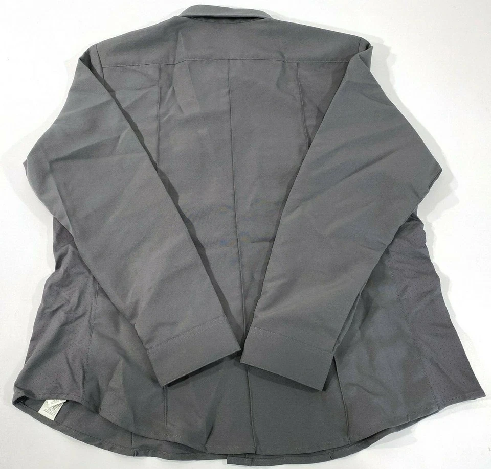 NEW BLAUER WOMENS LONG SLEEVE POLYESTER SUPERSHIRT SHIRT 8670W GREY 44 REG - Image 3 of 4