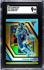 2023 Panini Flux Tyrese Maxey GOLD /10 SSP SGC 9