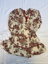 MSRP $68 Tinsel Petite Floral-Print Smocked Dress Natural Size PXS (DEFECT)