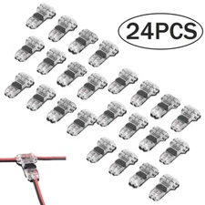 24PCS Low Voltage T Tap Wire Connectors 3 Way Wire Connector for 18-22AWG Wire