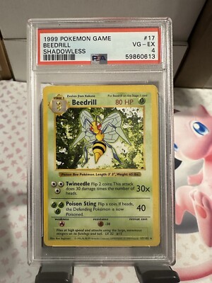 Pokémon TCG Beedrill Base Set 17/102 Regular Shadowless Rare | eBay