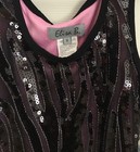 NWT Elisa B black textured zebra sequin party dress size m 8 — photo 2