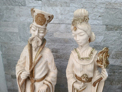 Vintage Asian Sculptures 1958 Universal Statuary Chicago Corp