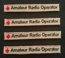 BSA Amateur Radio Operator Patch / Strip, Tan, Scouting America, FREE SHIPPING!
