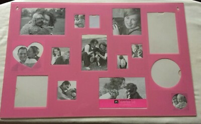 Present time*Bilderrahmen Plexiglas Rosa Fotorahmen Multirahmen Collage 15 Fotos
