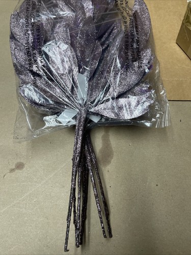 QVC Purple Glitter Insert Floral For Vase New In Box 21” / Y60 - Picture 2 of 5