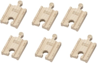 6 ADAPTER 2'' STRAIGHT TRACK - Authentic Thomas Wooden Railway Train Engine NEW