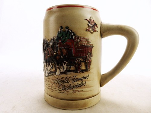 1987 Budweiser Porcelain Stein, "World Famous Clydesdales", Ceramarte, Brazil - Picture 5 of 9