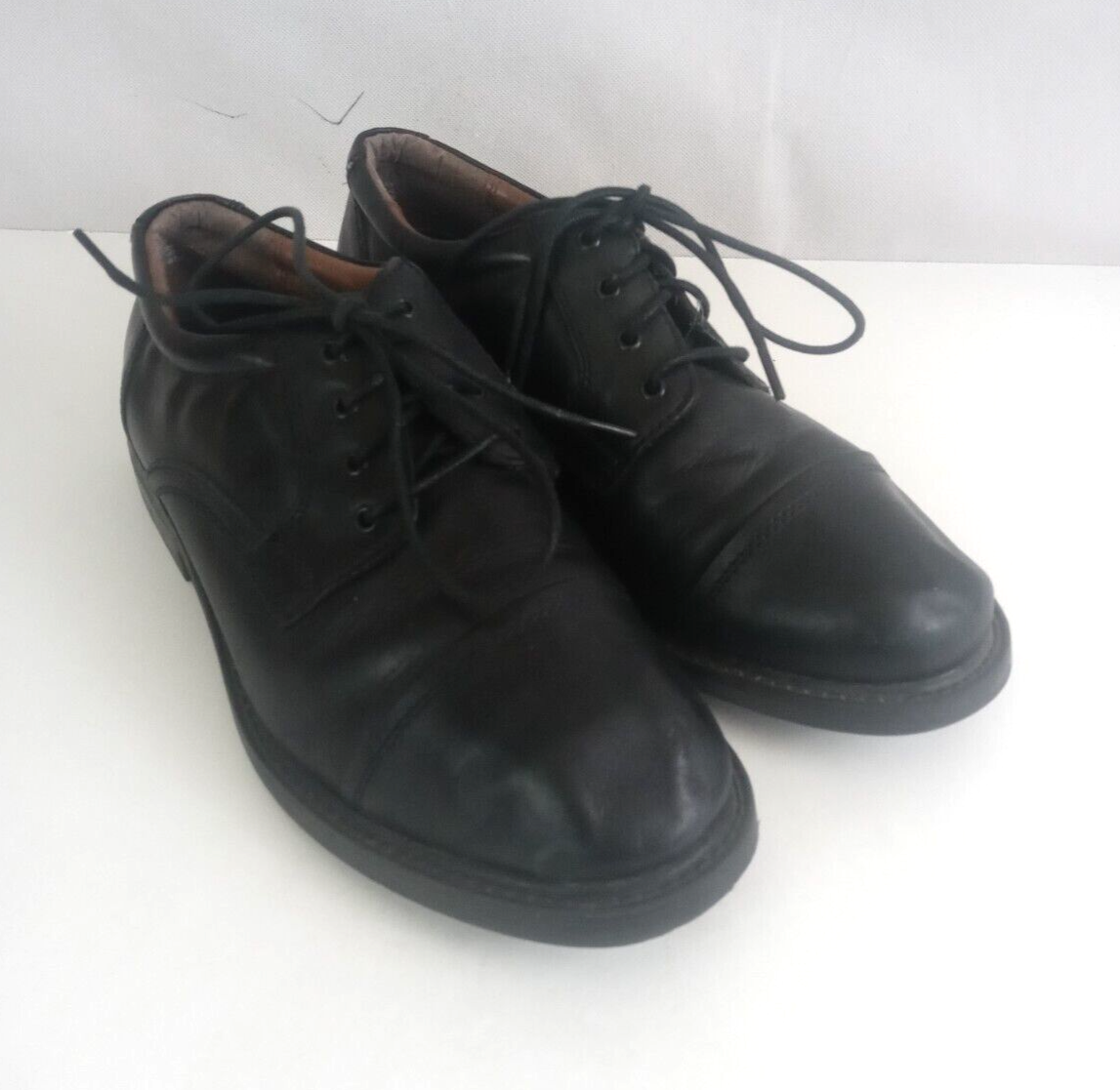 SAOLA Scarpe eleganti Oxford Puritan da uomo in pelle nera taglia 9