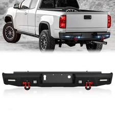 W/ Sensor Holes Rear Bumper For 2014-2018 Chevy Silverado 1500 & GMC Sierra 1500