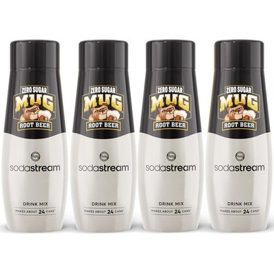 SodaStream Mug Root Beer Zero Sugar Drink Mix (440ml, 288 Fl Oz (Pack of 4) 