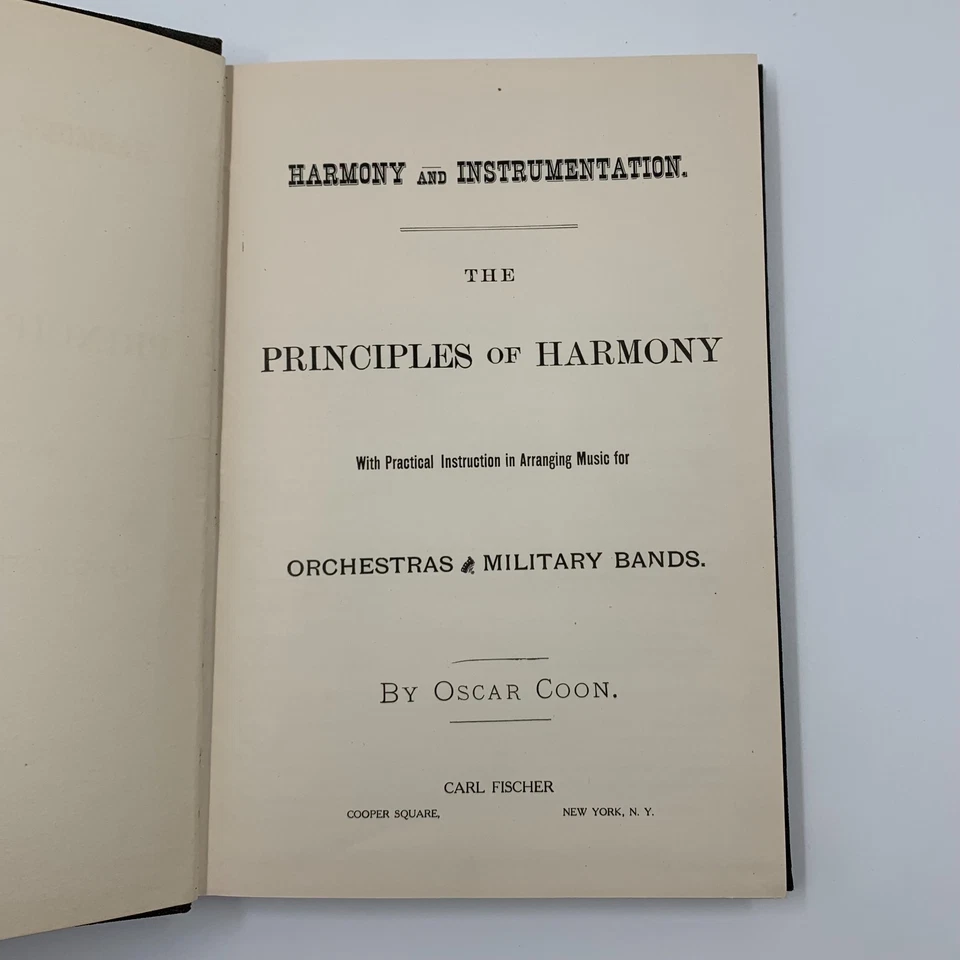 Harmony and Instrumentation - by Oscar Coon. - Antique Hardcover - 1883 Foto 4 de 4